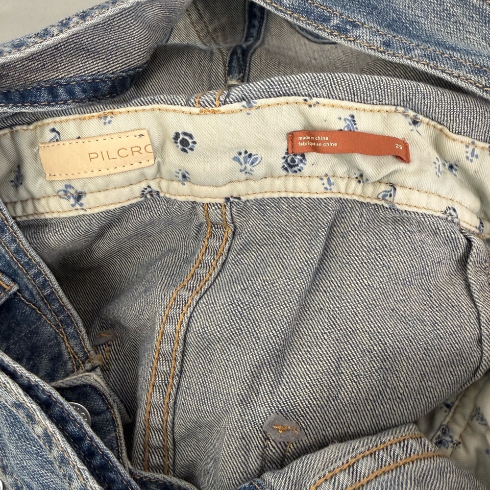 Anthropologie Denim Overalls Pilcro Jean Overalls The Lex Distressed Size 29 NWT - Picture 15 of 16